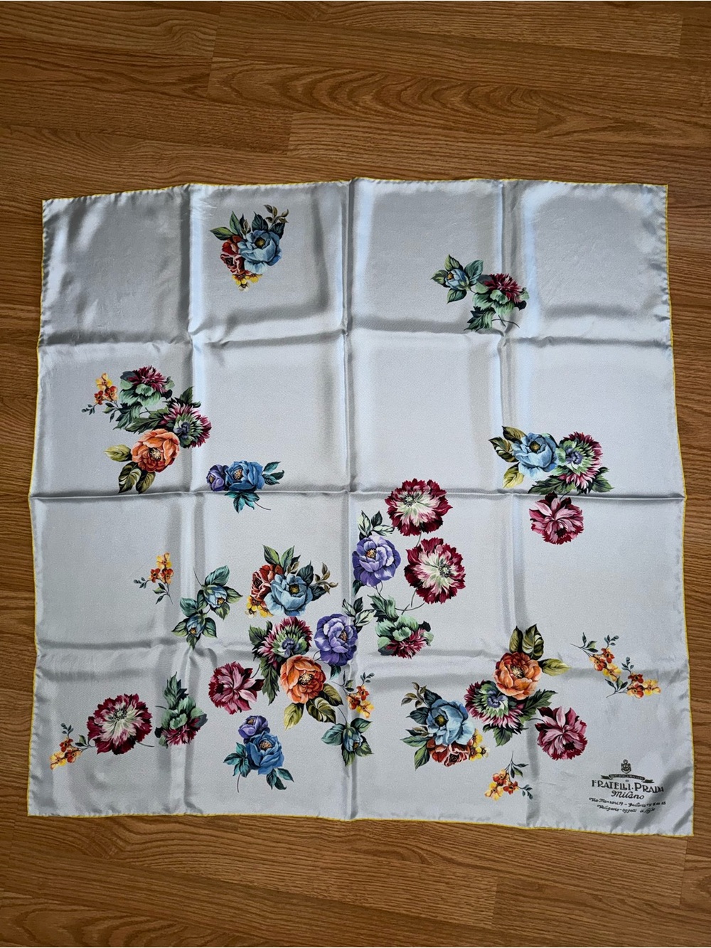 Prada silk Floral Scarf